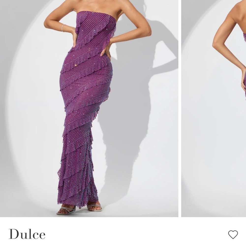 Oh Polly Vibrant Purple Strapless Dress
